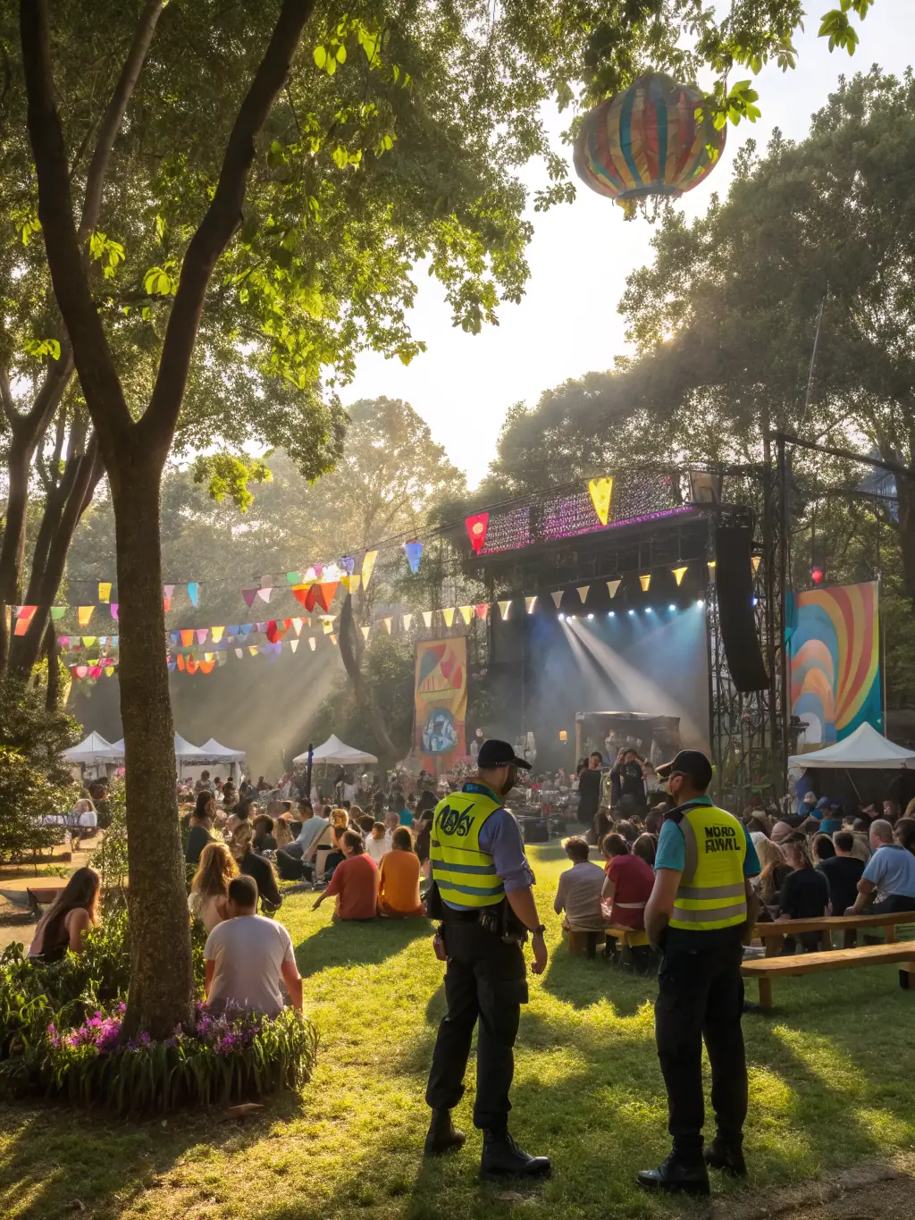 A photograph of a community cultural festival organized by the association, featuring diverse performances, art installations, and food stalls, highlighting the organization's role in promoting cultural exchange and community engagement.
